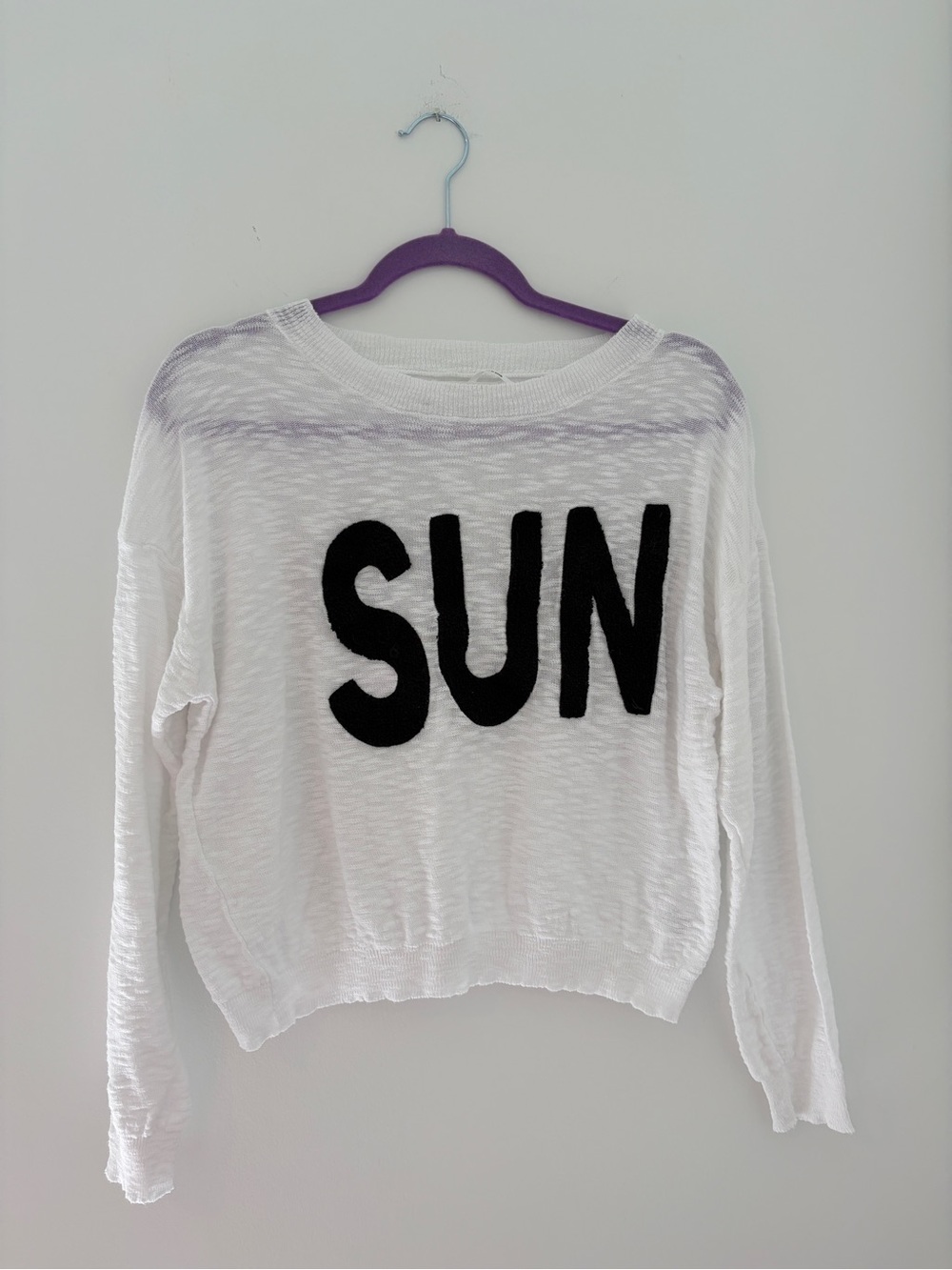 SUN Graphic Long Sleeve Tee - White